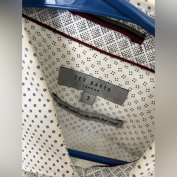 Ted Baker London size 3 polka dot button up dress shirt - Picture 3 of 4